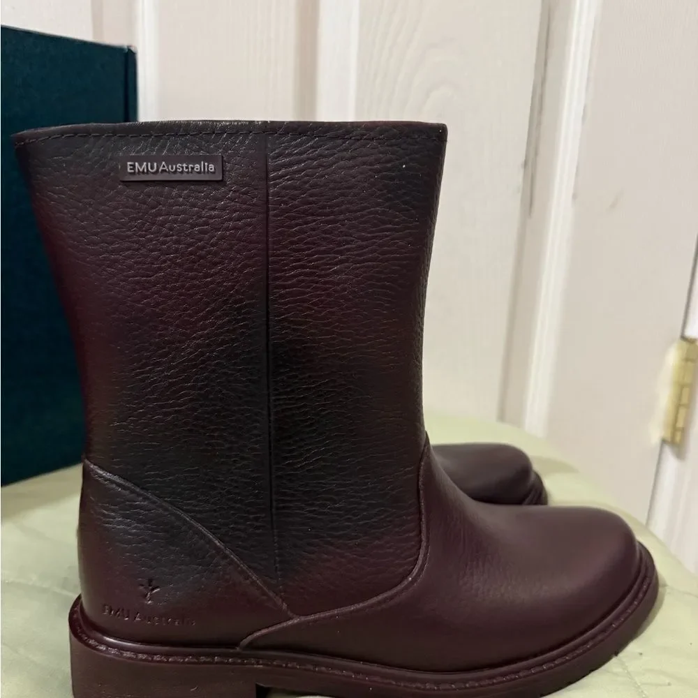 EMU Australia Kerie Rainboot Waterproof Red Wine US-6 NWT